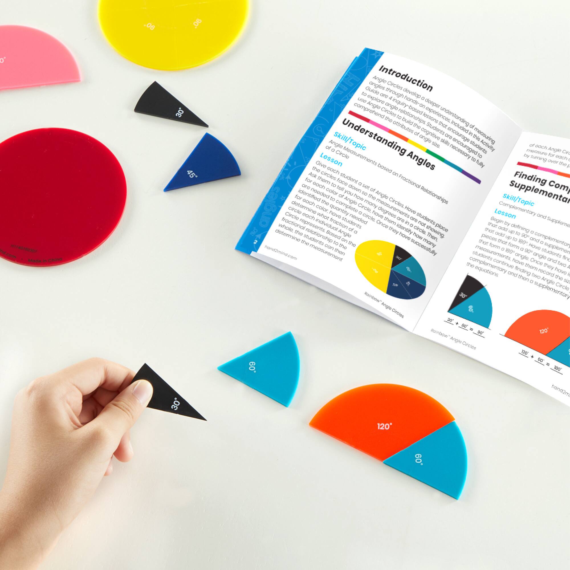 Hand2mind® Rainbow® Angle Circles Small Group Set, 6ct.